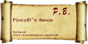 Pinczés Bence névjegykártya
